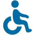 wheelchair symbol on platform BlobMoji