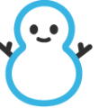 snowman without snow on platform BlobMoji