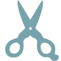 scissors on platform BlobMoji