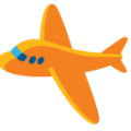 airplane on platform BlobMoji