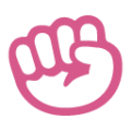 raised fist on platform BlobMoji