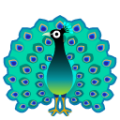 peacock on platform BlobMoji
