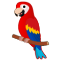 parrot on platform BlobMoji