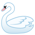 swan on platform BlobMoji