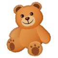teddy bear on platform BlobMoji