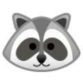 raccoon on platform BlobMoji
