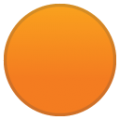 orange circle on platform BlobMoji