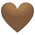 brown heart on platform BlobMoji