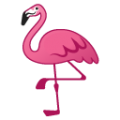 flamingo on platform BlobMoji