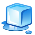 ice cube on platform BlobMoji