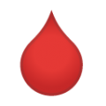 drop of blood on platform BlobMoji