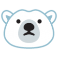 polar bear on platform BlobMoji