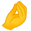 pinched fingers on platform BlobMoji