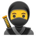 ninja on platform BlobMoji