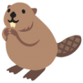 beaver on platform BlobMoji