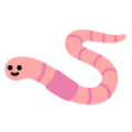 worm on platform BlobMoji