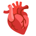 anatomical heart on platform BlobMoji