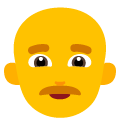 man: bald on platform Emojiall Bubble