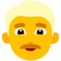 man: blond hair on platform Emojiall Bubble