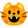 grinning cat on platform Emojiall Bubble