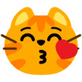 kissing cat on platform Emojiall Bubble