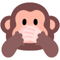 speak-no-evil monkey on platform Emojiall Bubble