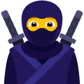 ninja on platform Emojiall Bubble