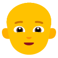 person: bald on platform Emojiall Bubble