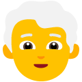 person: white hair on platform Emojiall Bubble