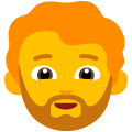 person: beard on platform Emojiall Bubble
