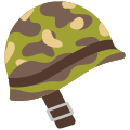 military helmet on platform Emojiall Bubble