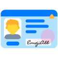 identification card on platform Emojiall Bubble