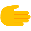 rightwards hand on platform Emojiall Bubble
