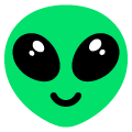 alien on platform Emojiall Bubble