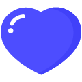 blue heart on platform Emojiall Bubble