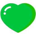 green heart on platform Emojiall Bubble
