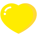 yellow heart on platform Emojiall Bubble