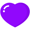 purple heart on platform Emojiall Bubble