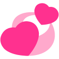 revolving hearts on platform Emojiall Bubble