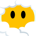 face in clouds on platform Emojiall Bubble