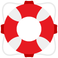 ring buoy on platform Emojiall Bubble