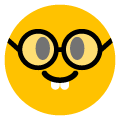 nerd face on platform Emojiall Bubble