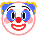 clown face on platform Emojiall Bubble