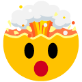 exploding head on platform Emojiall Bubble