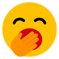 yawning face on platform Emojiall Bubble