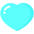 light blue heart on platform Emojiall Bubble