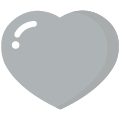 grey heart on platform Emojiall Bubble