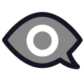 eye in speech bubble on platform Emojiall Classic