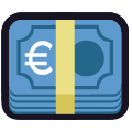 euro banknote on platform Emojiall Classic