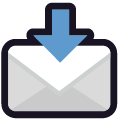envelope with arrow on platform Emojiall Classic